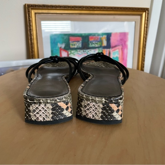 CIRCUS BY SAM EDELMAN Jay Womens Black & Snake Print Sandals - Picture 4 of 6